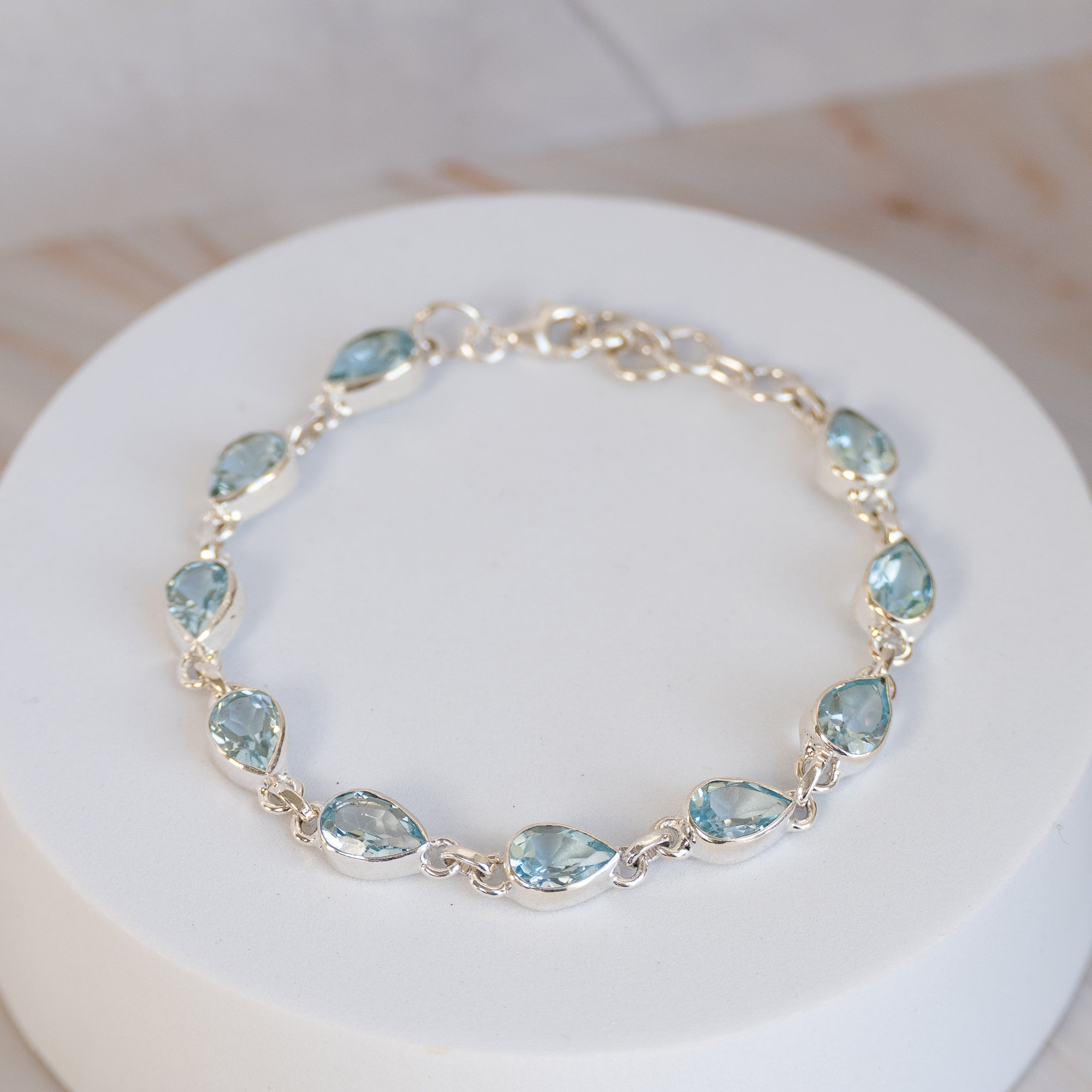 Teardrop Blue Topaz bracelet