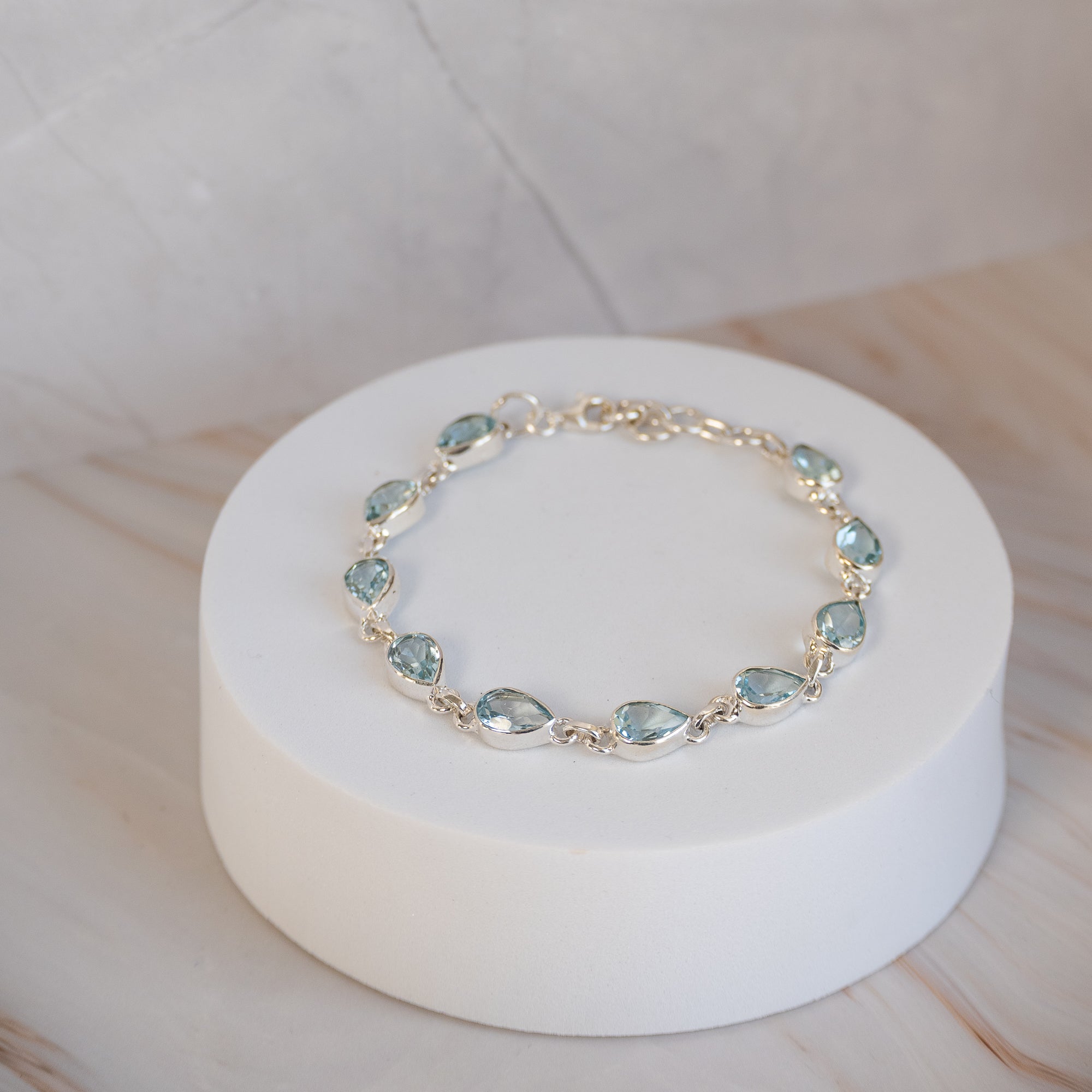Teardrop Blue Topaz bracelet