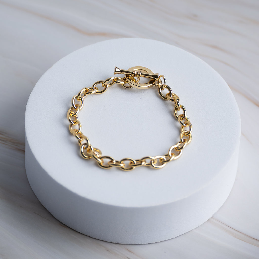Gold T bar Link Chain