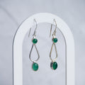 Green Onyx Drop Earrings - Terciany 