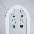 Green Onyx Drop Earrings - Terciany 