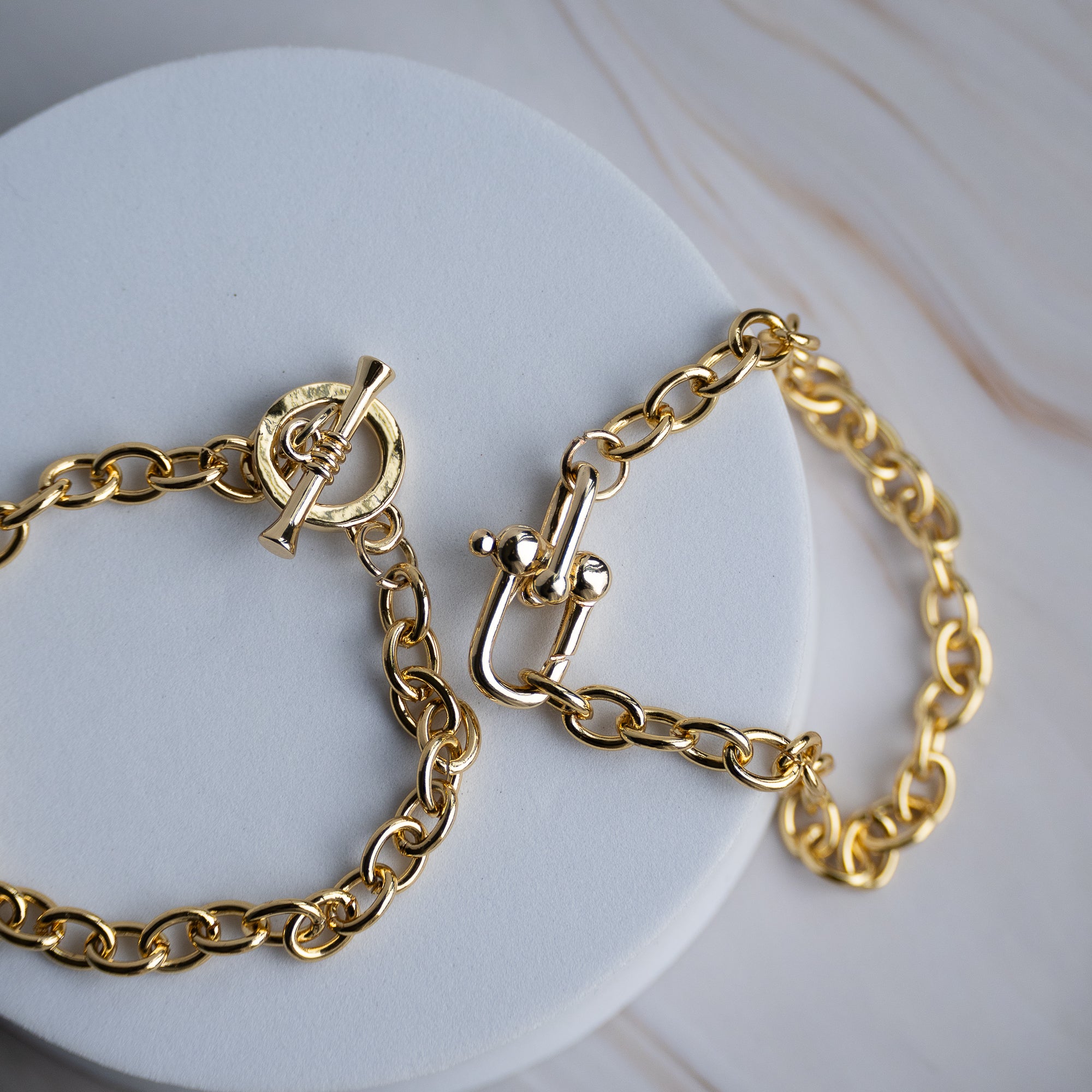 Gold T bar Link Chain