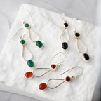 Carnelian Semi Precious Stone Earrings - Terciany 