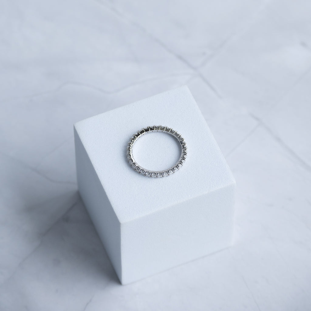 2mm Full Eternity Moissanite Band Ring