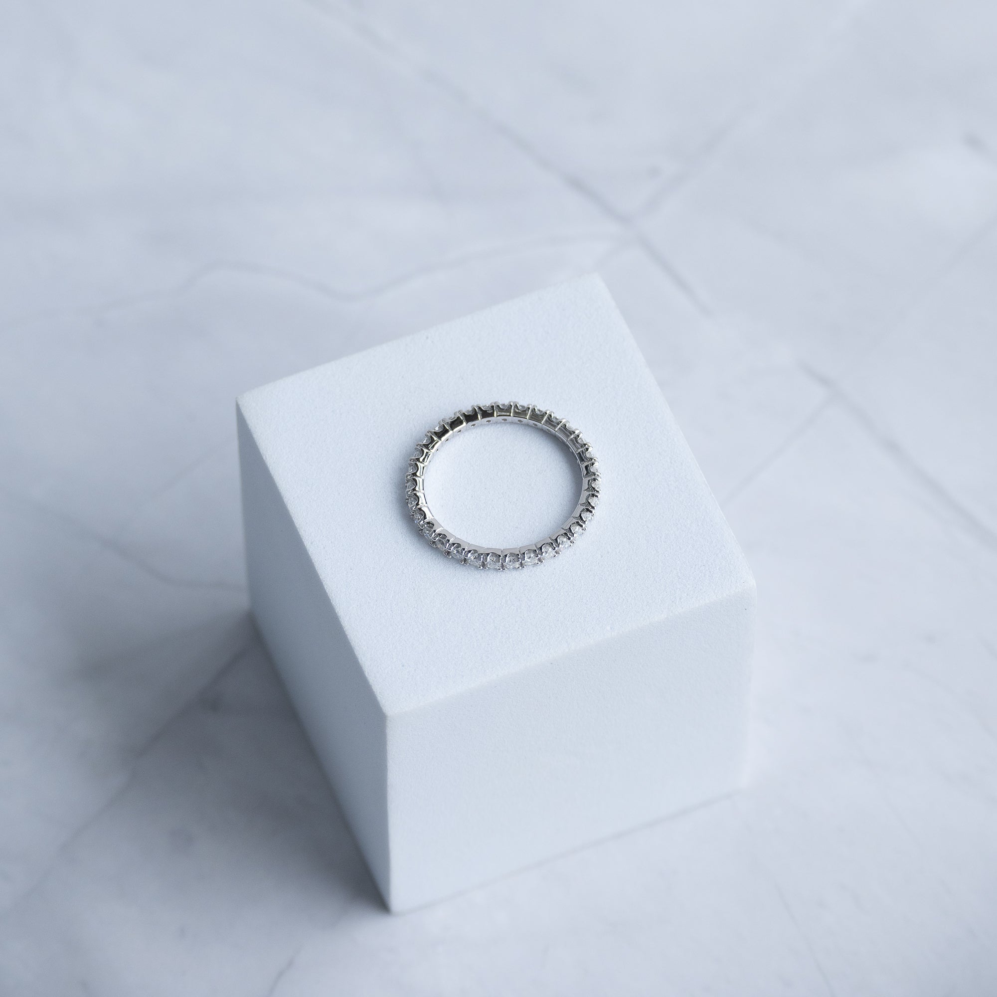 2mm Full Eternity Moissanite Band Ring