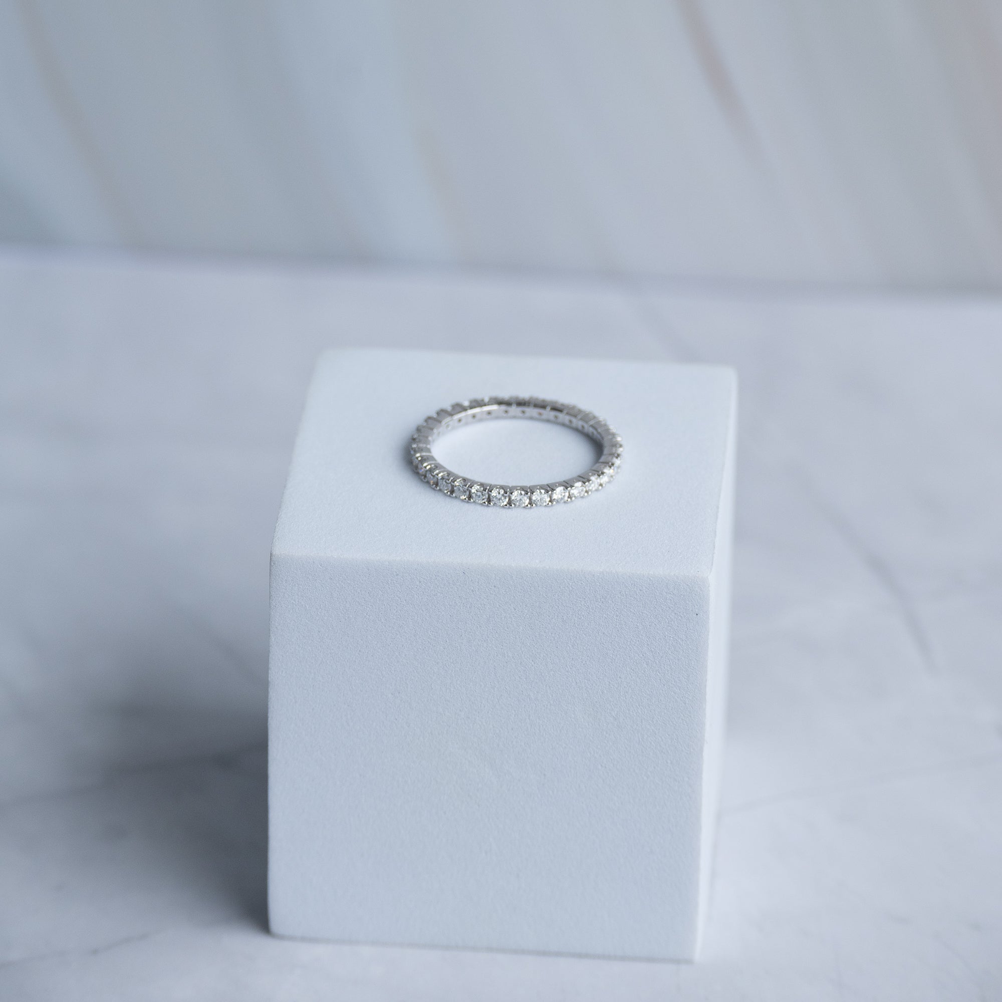 2mm Full Eternity Moissanite Band Ring
