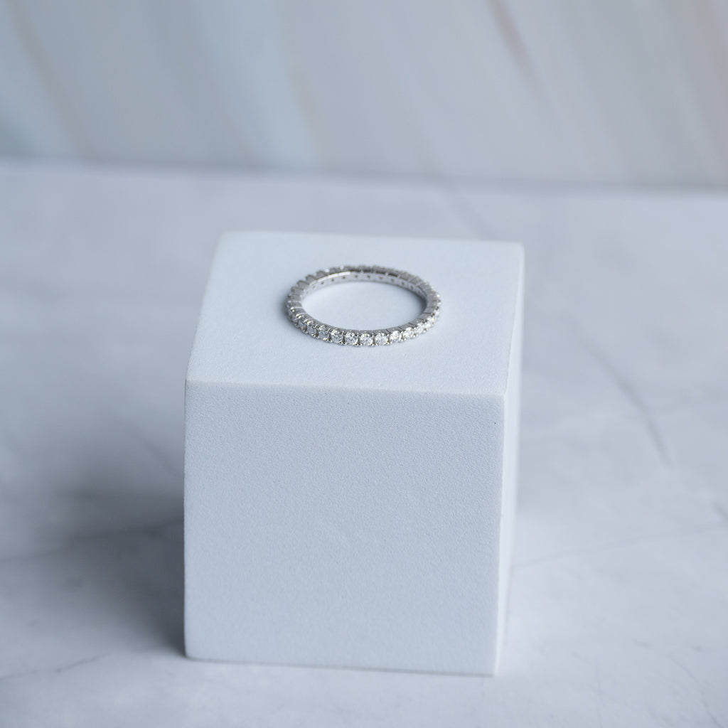 2mm Full Eternity Moissanite Band Ring