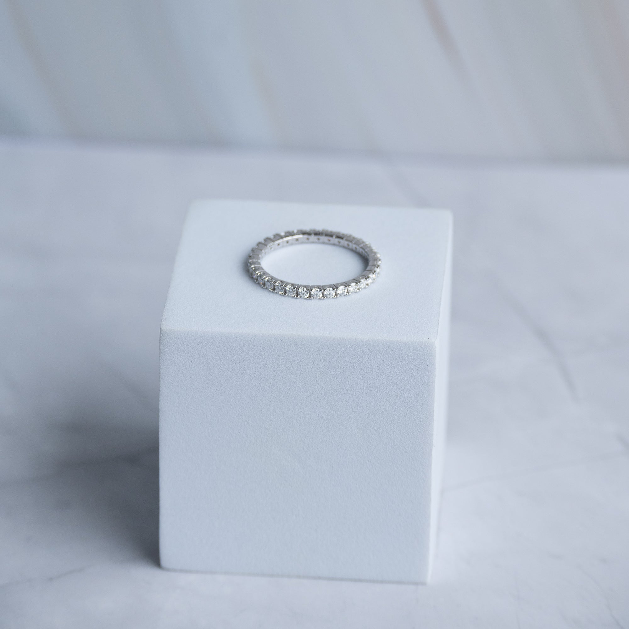 2mm Full Eternity Moissanite Band Ring