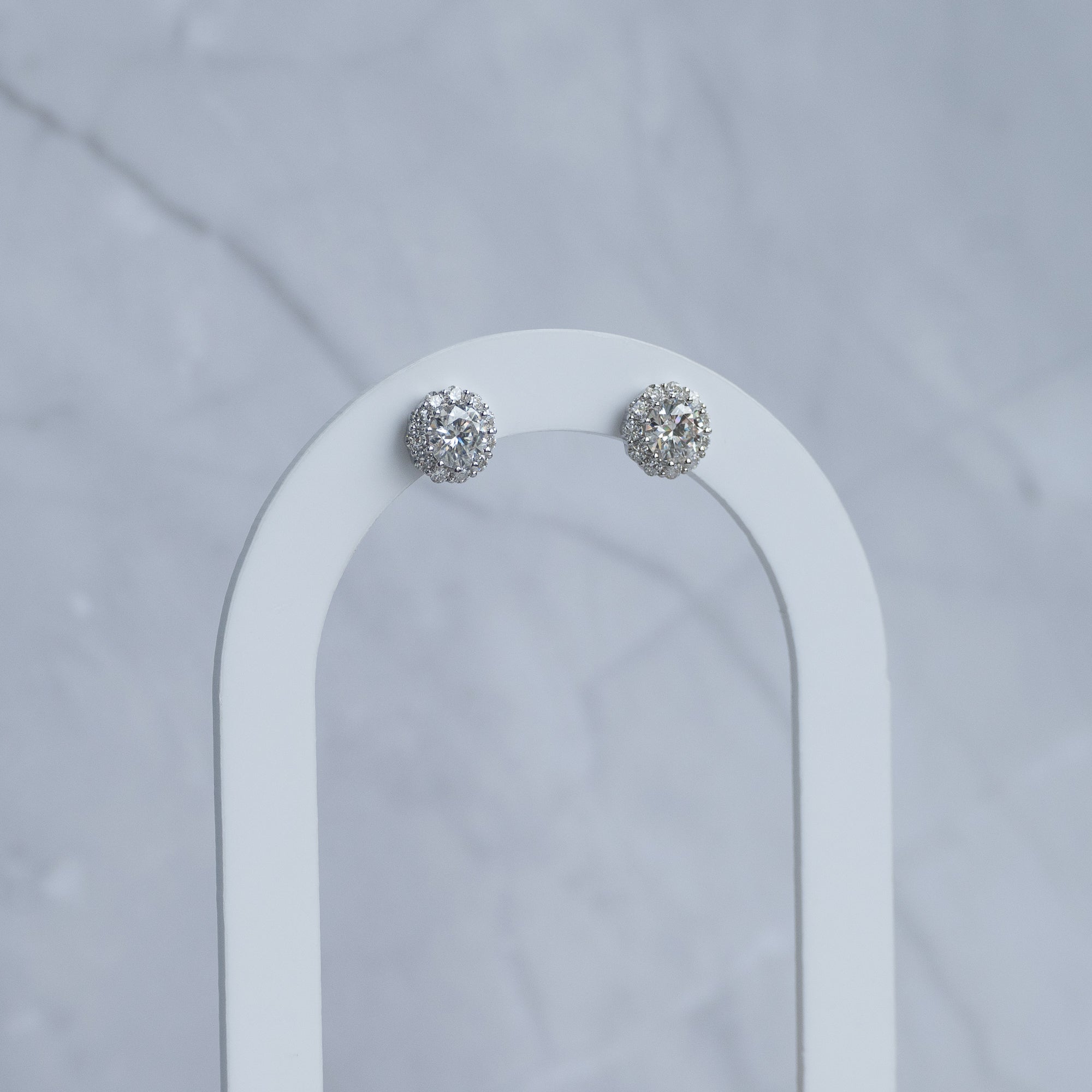 6 mm Moissanite Diana Stud earrings