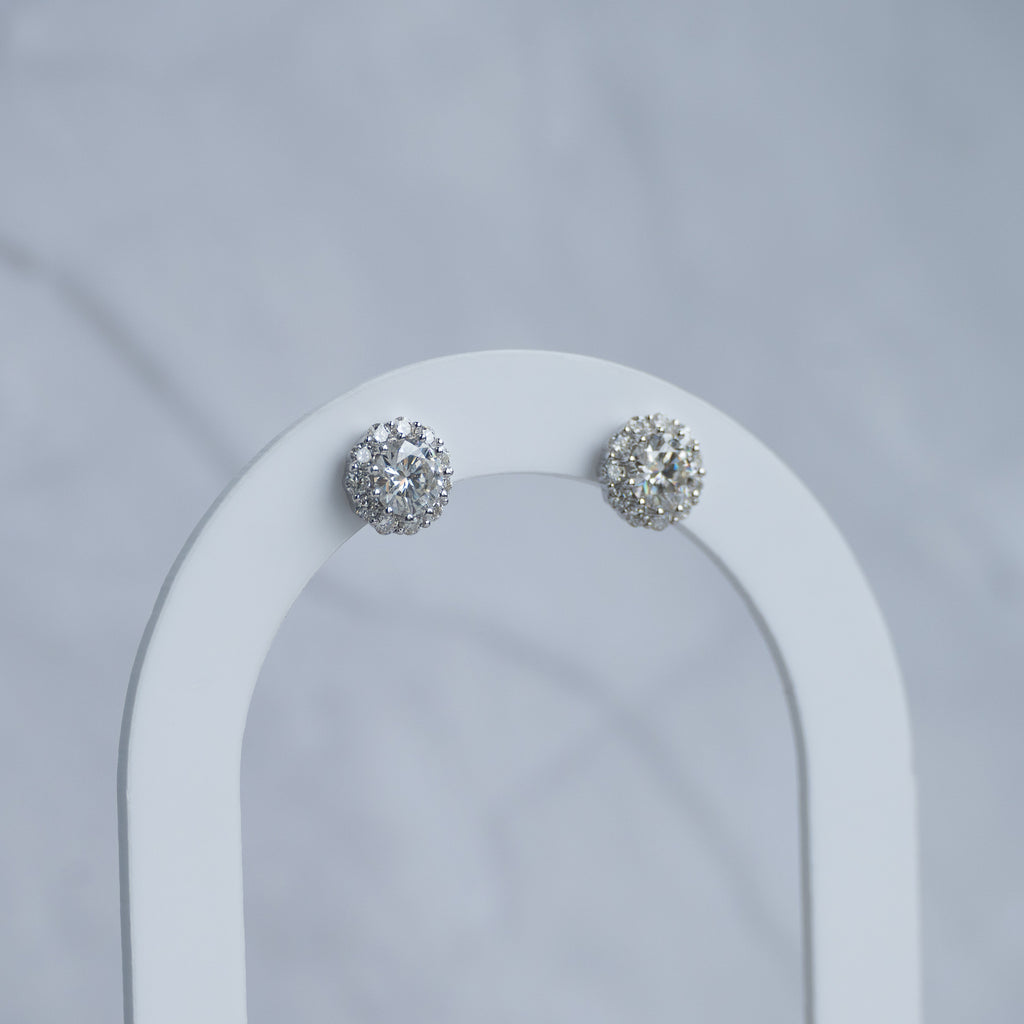 6 mm Moissanite Diana Stud earrings