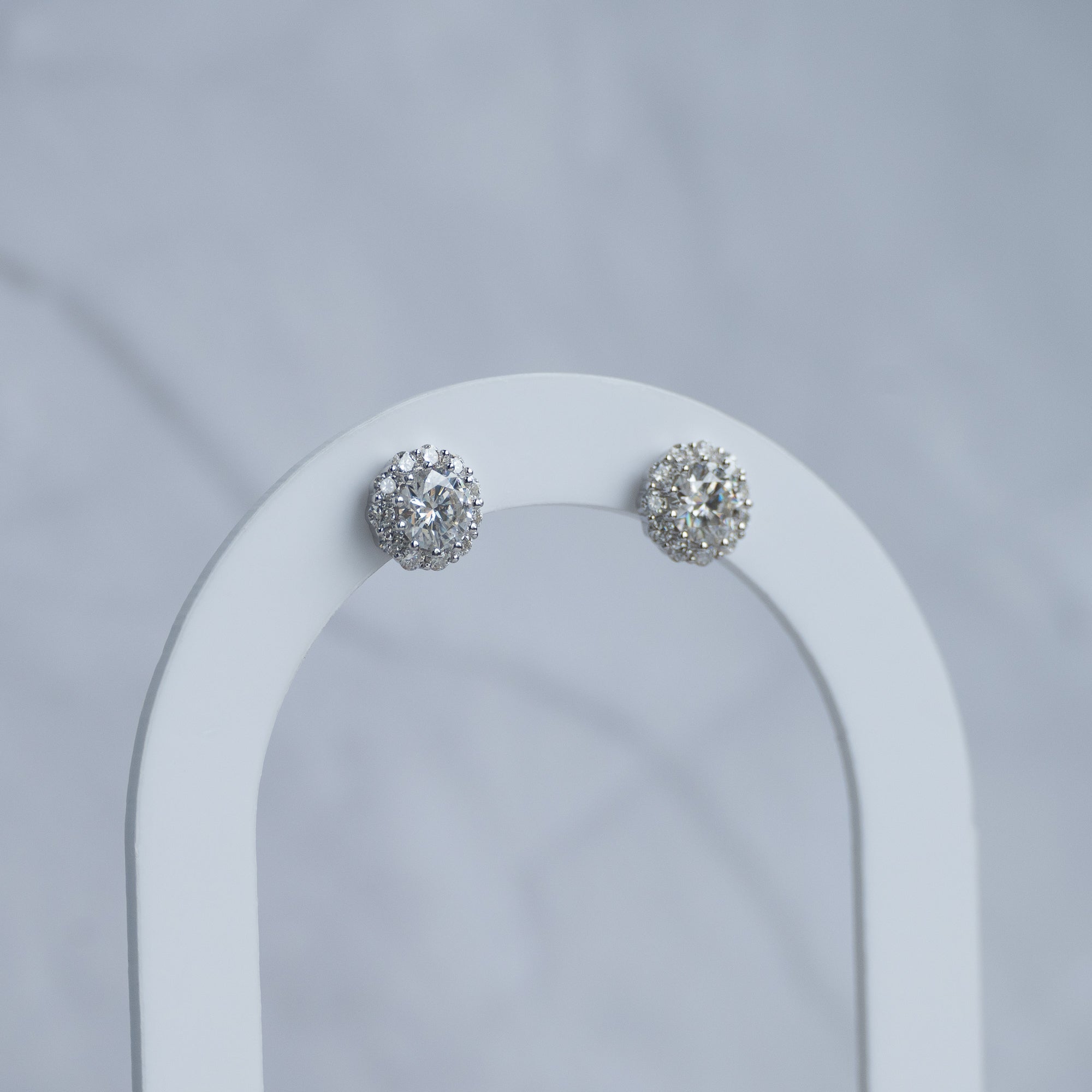 6 mm Moissanite Diana Stud earrings