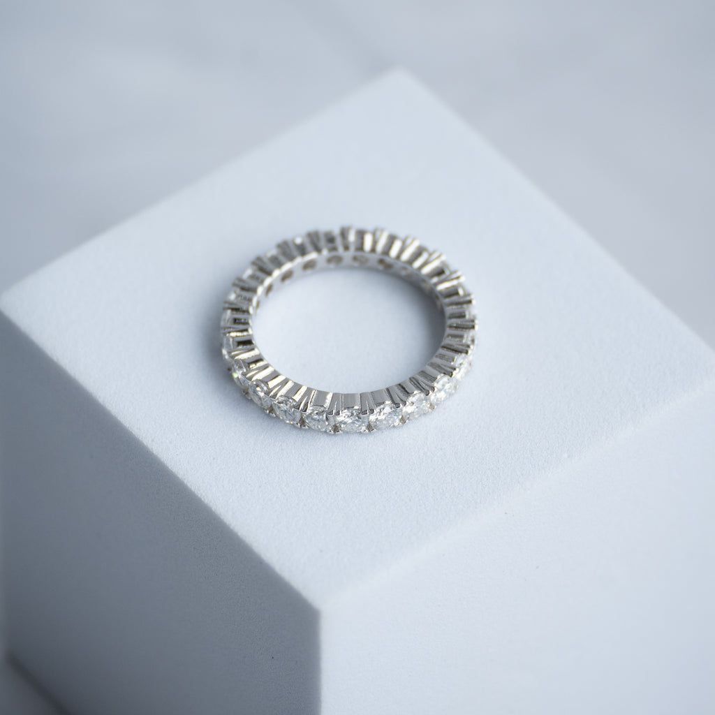 3mm Full Eternity Moissanite ring