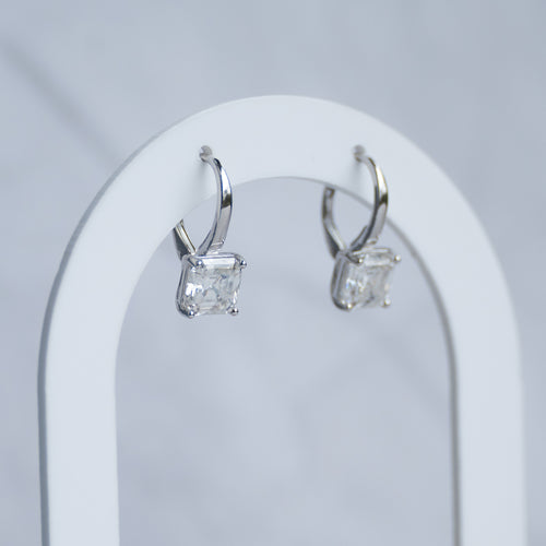 Unique Square Moissanite drop Earrings - Terciany 