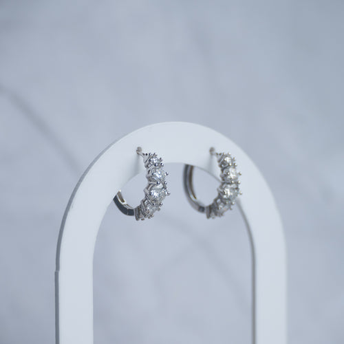 Five Moissanite huggy earrings - Terciany 