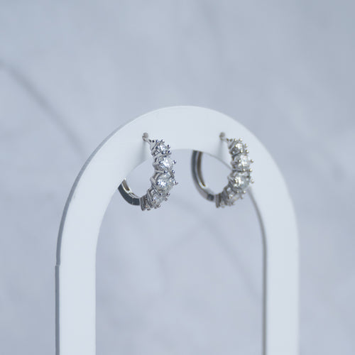 Five Moissanite huggy earrings - Terciany 