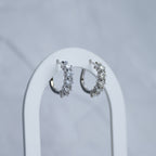 Moissanite Half Round Statement Huggy earrings - Terciany 