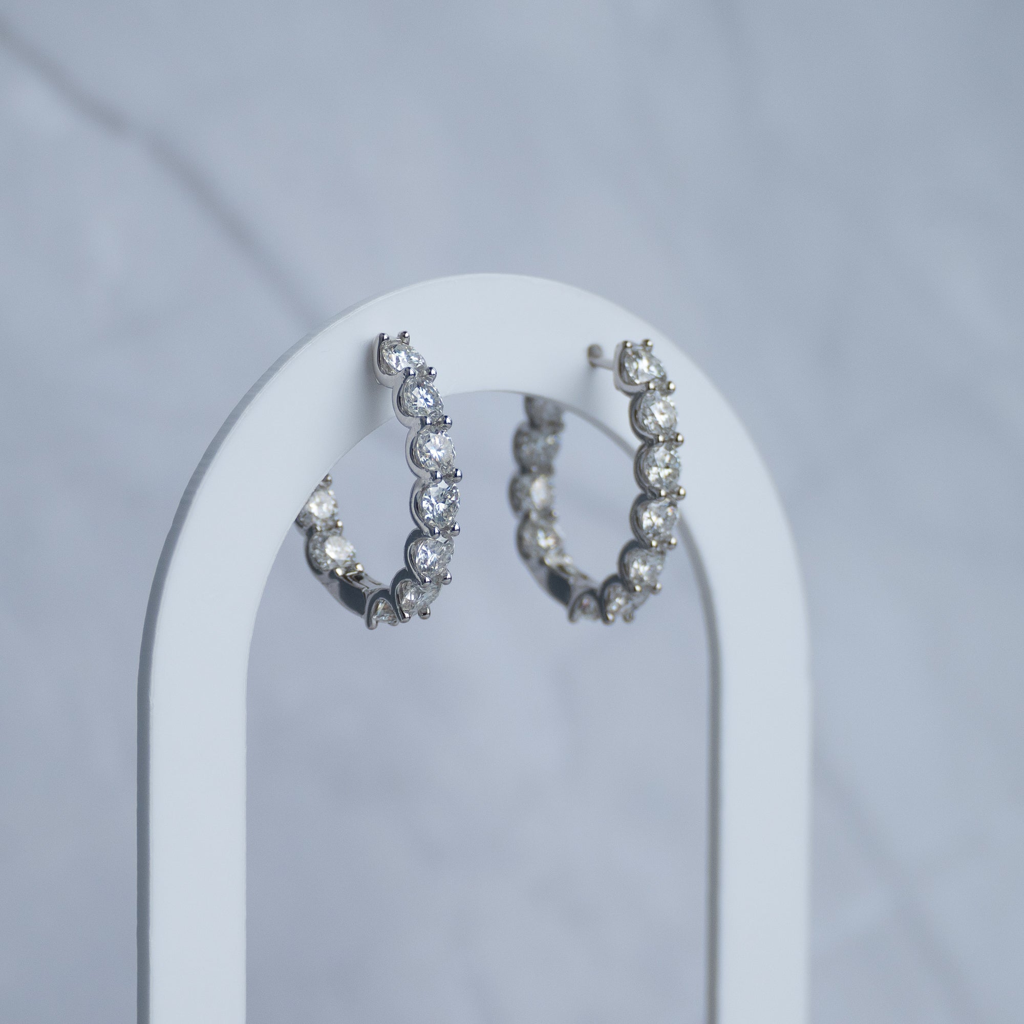 Large Statement Moissanite Huggy earrings