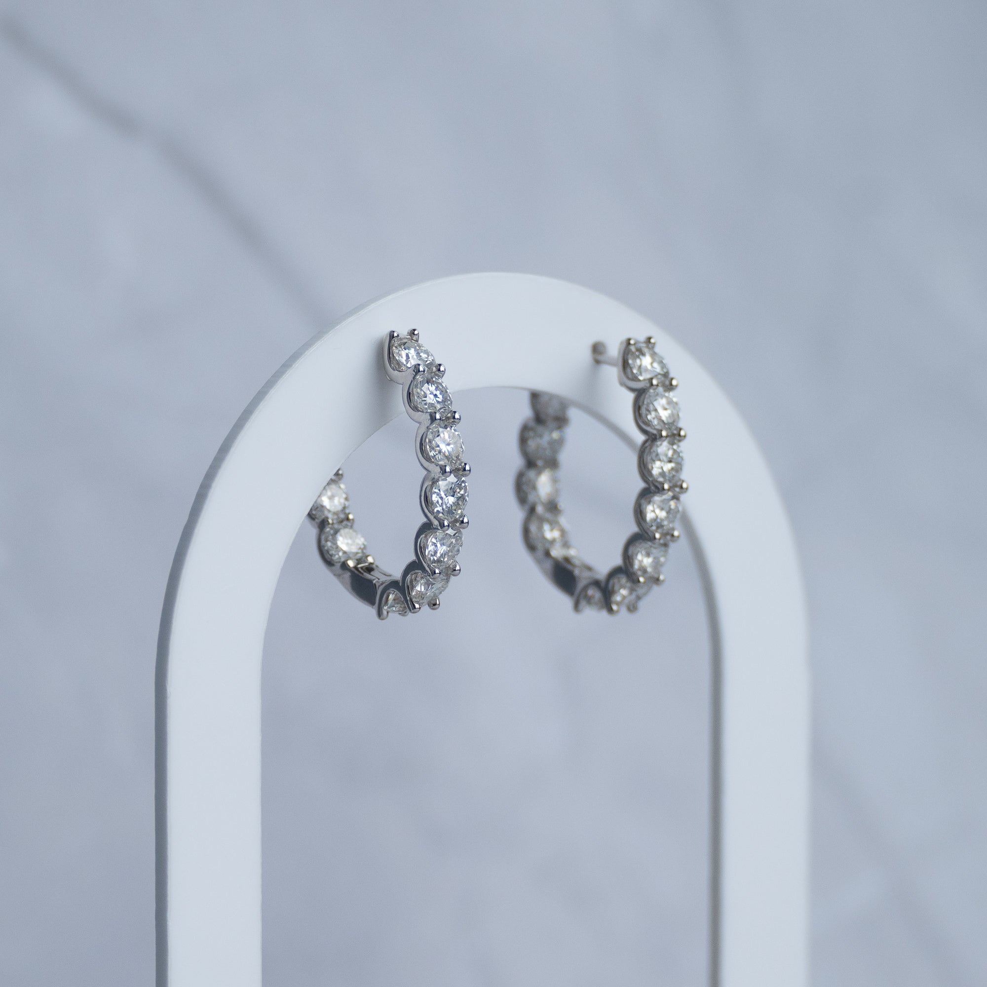Large Statement Moissanite Huggy earrings