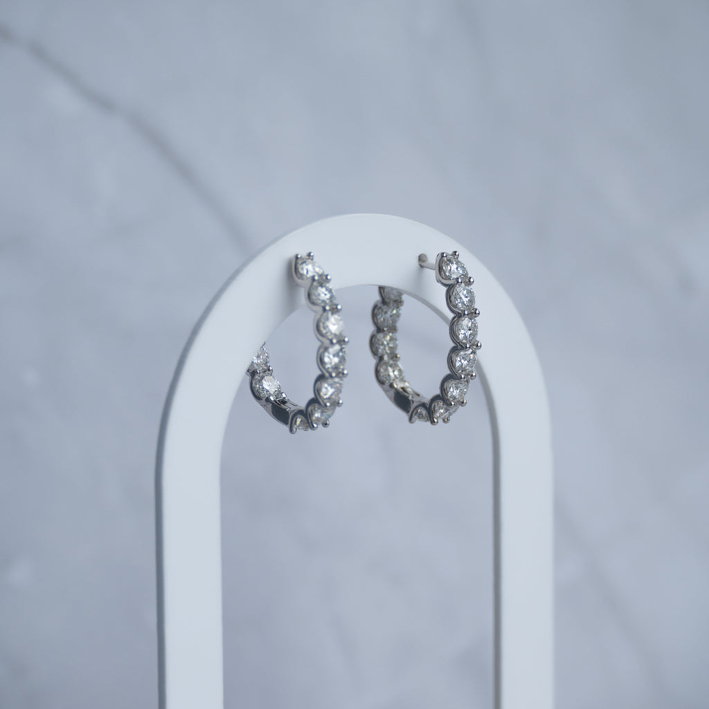 Large Statement Moissanite Huggy earrings