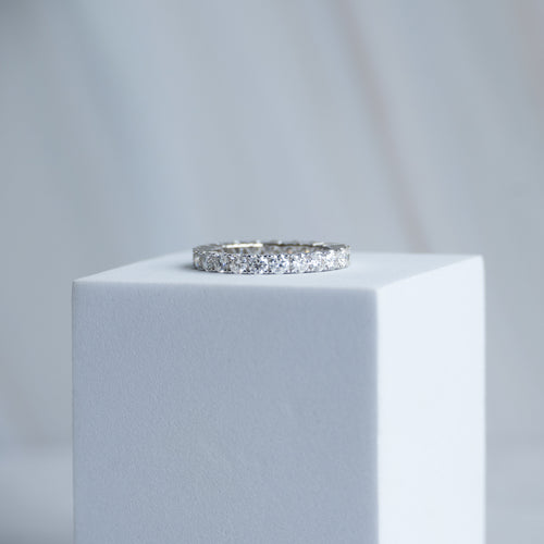 3mm Full Eternity Moissanite ring - Terciany 