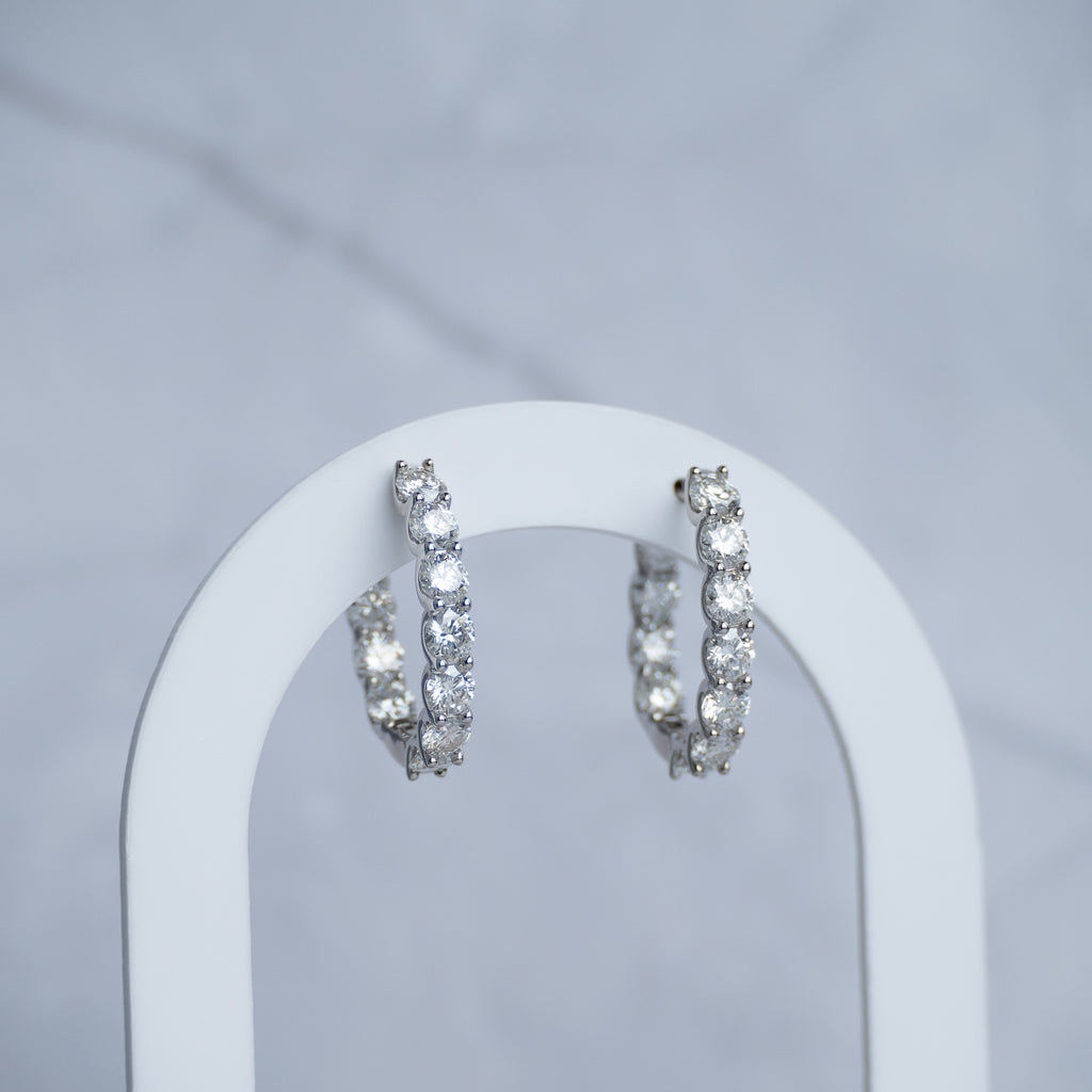Large Statement Moissanite Huggy earrings