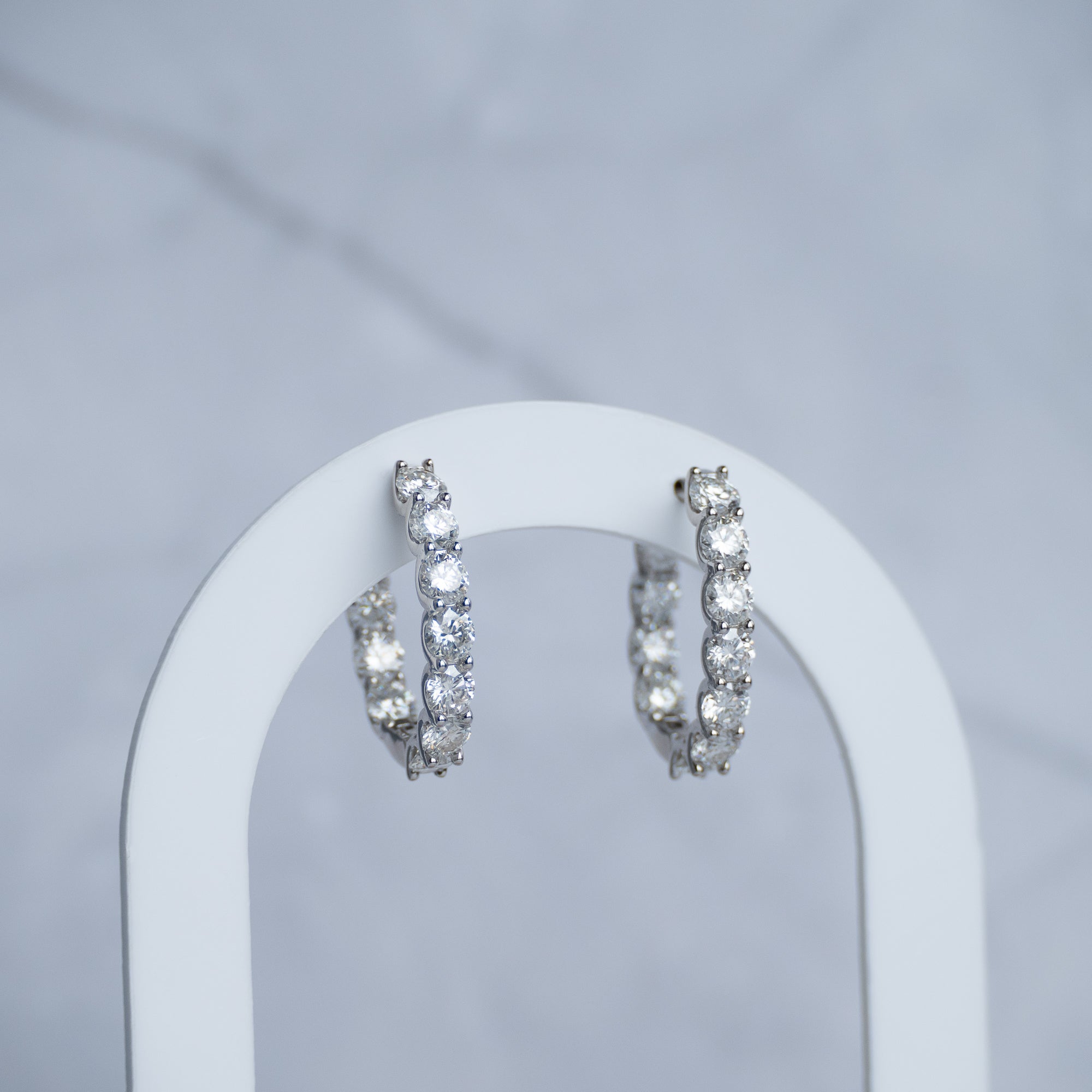 Large Statement Moissanite Huggy earrings