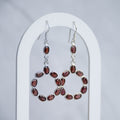 Garnet semi Precious stone drop earrings - Terciany 