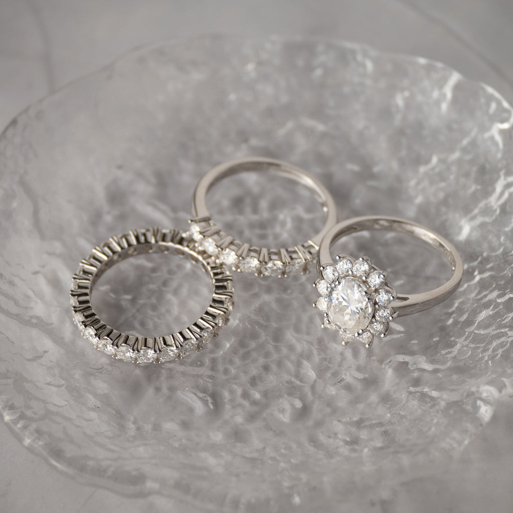 3mm Full Eternity Moissanite ring