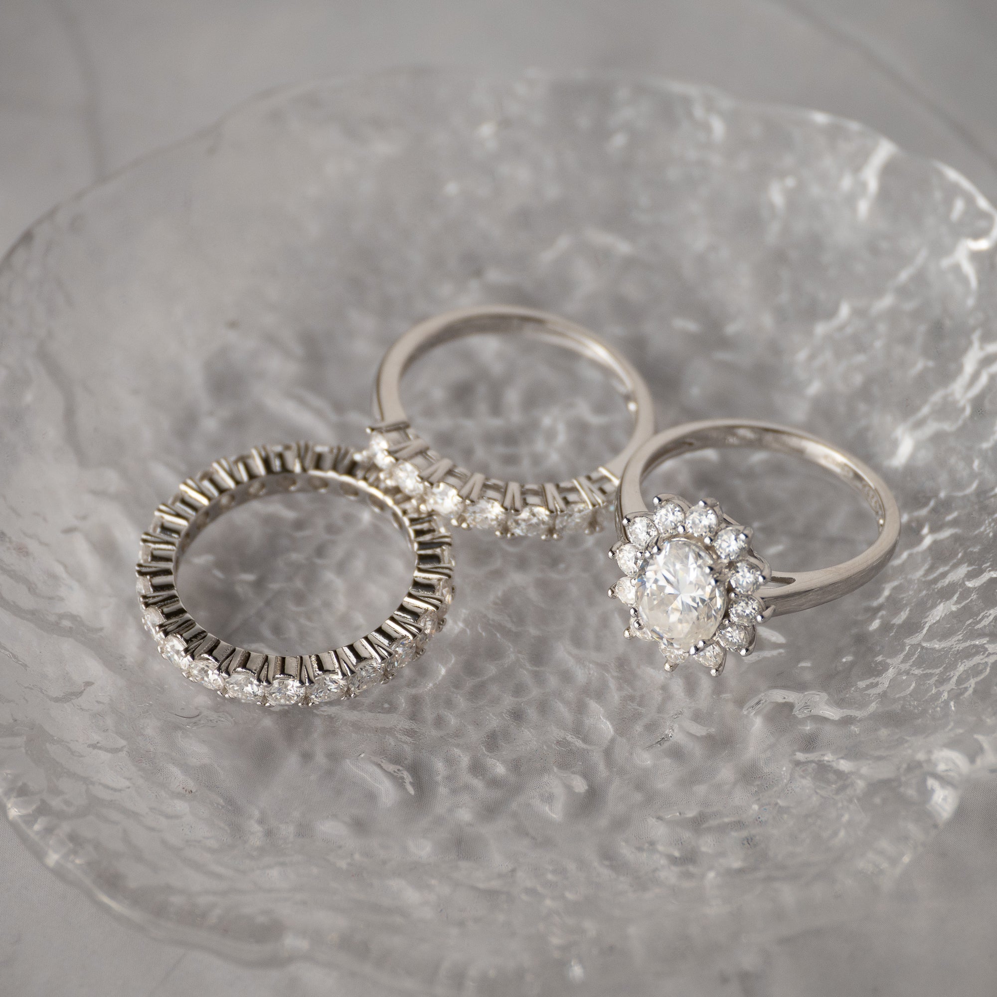 3mm Full Eternity Moissanite ring