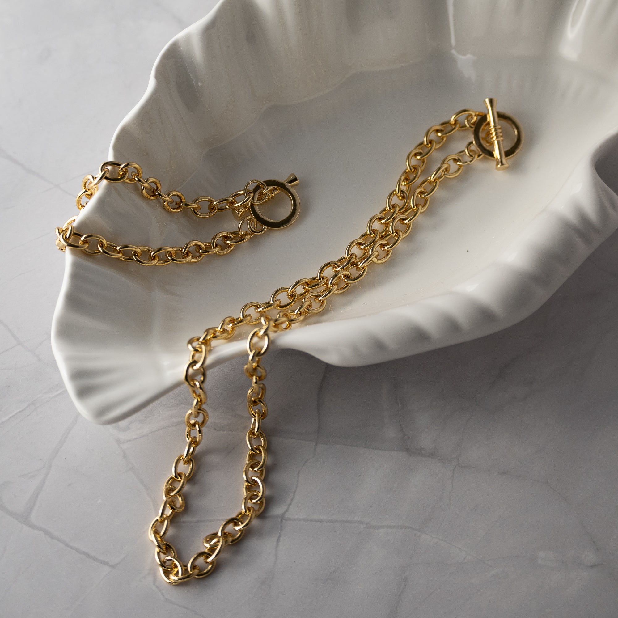 Gold T Bar Link Chain