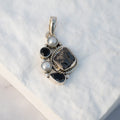 Sterling Silver Black Onyx & Freshwater Pearl Pendant – 40 x 20mm - Terciany 