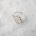 Sterling Silver Moonstone & Blue Topaz Three-Stone Ring