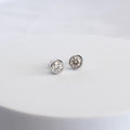 Sterling Silver Moissanite Tube-Set Stud Earrings – 1ct