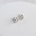 Sterling Silver Moissanite Tube-Set Stud Earrings – 1.6ct