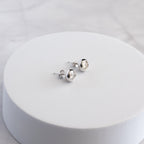 Sterling Silver Moissanite Tube-Set Stud Earrings – 1ct