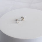 Sterling Silver Classic 4-Prong Moissanite Stud Earrings – 0.6ct, 1ct or 1.6ct