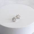 Sterling Silver Oval Moissanite Flower Stud Earrings – 1ct