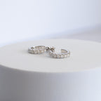 Sterling Silver Moissanite Hoop Earrings – 14mm | 1.32ct