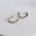 Sterling Silver Moissanite Hoop Earrings – 18mm | 1.56ct