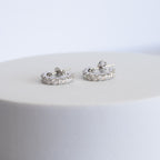 Sterling Silver Moissanite Hoop Earrings – 14mm | 1.32ct