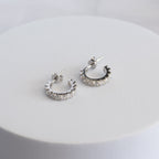 Sterling Silver Moissanite Hoop Earrings – 14mm | 1.32ct