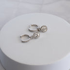 Sterling Silver Moissanite Huggie Drop Earrings – 2ct