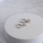 Sterling Silver Moissanite Huggie Drop Earrings – 2ct