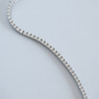 Sterling Silver Moissanite Tennis Necklace – 3mm Moissantes| 39cm