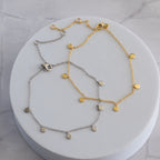 18ct Gold Plated Sterling Silver Mini Disc Bracelet – Adjustable 16–20cm