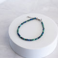 Chrysocolla Gemstone Bracelet with Sterling Silver Clasp – 3–4mm | 17–20cm