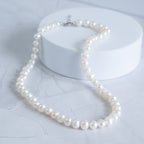 Freshwater Pearl Necklace with Sterling Silver Clasp – 6–7mm | 38–42cm