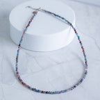 Sapphire Gemstone Necklace with Sterling Silver Clasp – 3–4mm | 40–43cm
