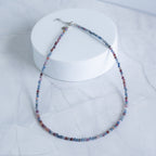 Sapphire Gemstone Necklace with Sterling Silver Clasp – 3–4mm | 40–43cm