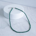 Malachite Gemstone Necklace with Sterling Silver Clasp – 3–4mm | 40–43cm
